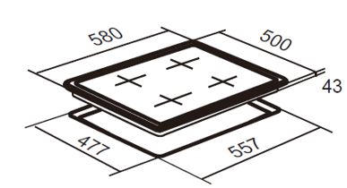 HX-1-6S 6W-4E dimensions